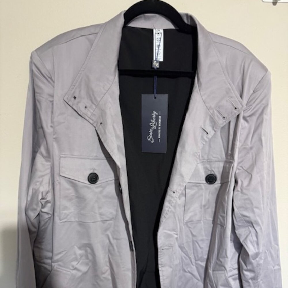 State & Liberty Light Grey Men's Jacket - NWT